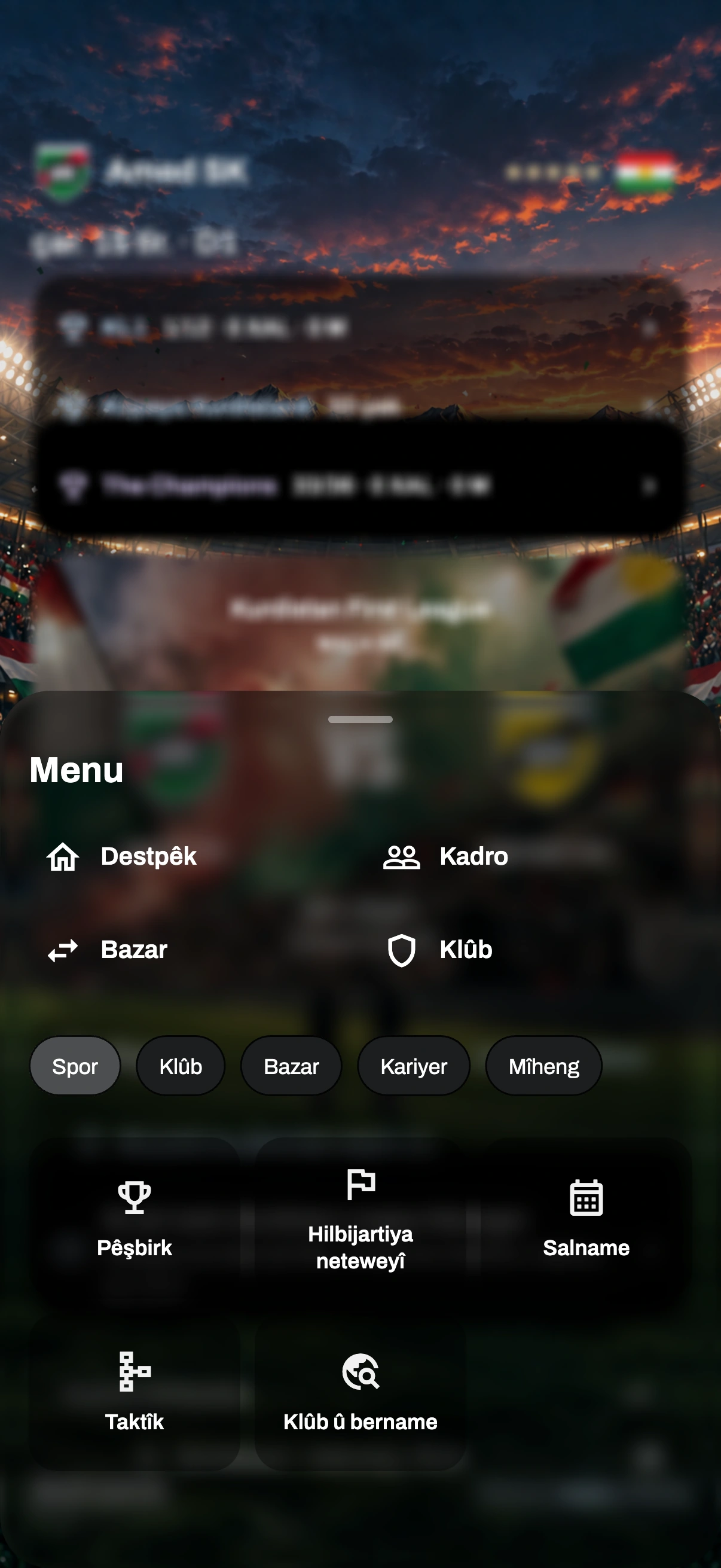 Menûya lîstikê